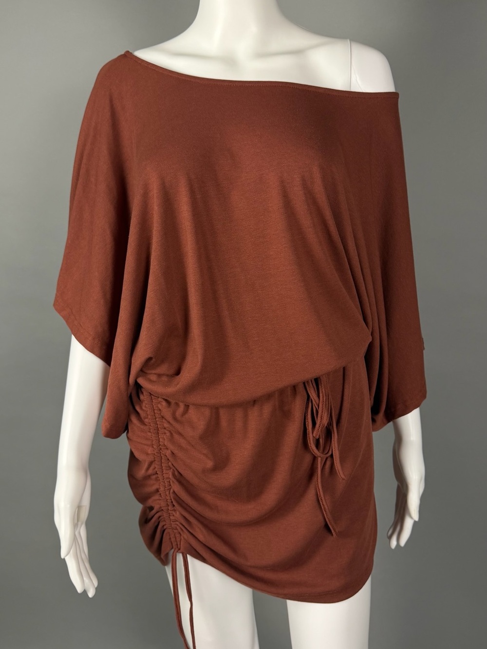 MARBLE Rusty Rose Off-Shoulder Tunic Top